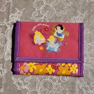 VINTAGE DISNEY PRINCESS Trifold Wallet, Velcro, Canvas